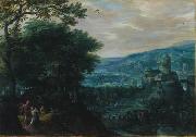Gillis van Coninxloo Landscape with Venus and Adonis oil painting